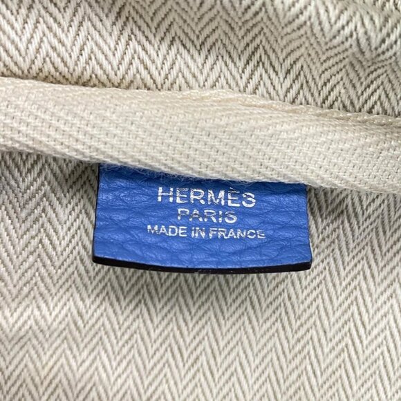 Auth HERMES Victoria 35 Blue Paradise Taurillon Clemence R Handbag - Picture 14 of 16
